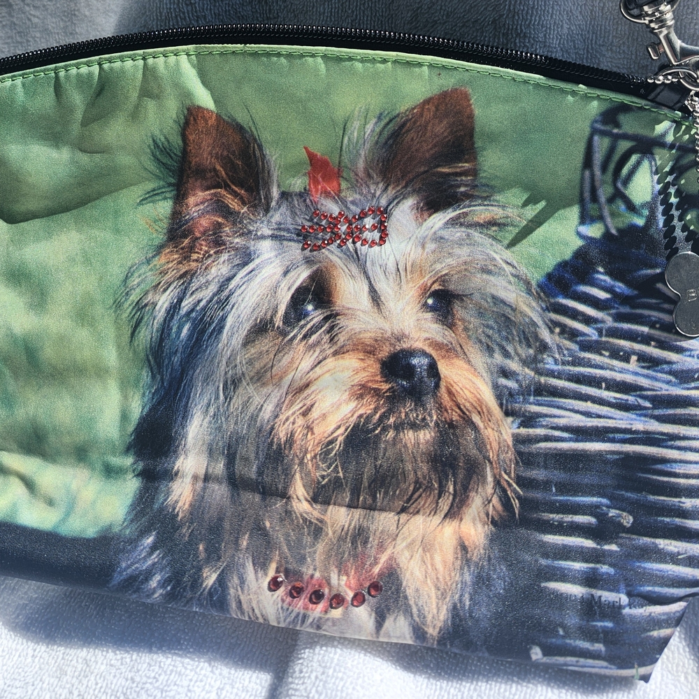 Adorable BRACIANO Yorkie Print Pouch